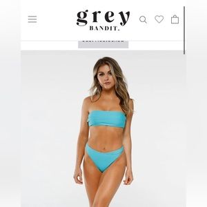 Grey bandit seaside bandeau top size small